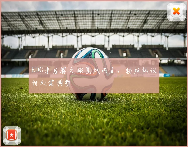 EDG季后赛之旅戛然而止，粉丝热议何处需调整